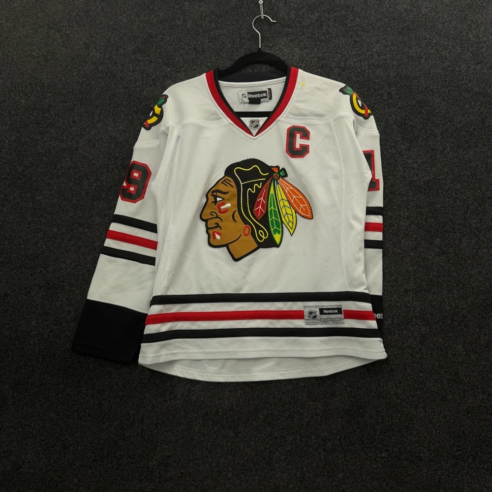 Reebok Chicago Blackhawks Jonathan Toews 19 Jersey White NHL Kids Medium 7214W